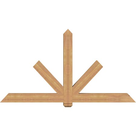Ekena Millwork Kennewick Timber Gable Bracket, Western Red Cedar, 84"W x 45"H x 5 1/2"D x 5 1/2"F, 13/12 Pitch GBW084X45X0606KEN00SWR